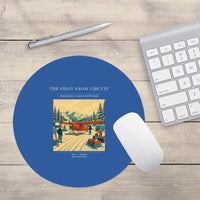 Thumbnail for VINTAGE G4480 - The First Snow Circuit - Designed Mouse Pads design on blue round