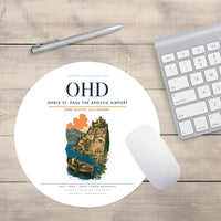 Thumbnail for Ohrid St. Paul the Apostle Airport (OHD) design on white round mouse pad