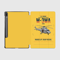 Thumbnail for PZL-Świdnik W-3WA Sokół design on yellow samsung tablet tablet case
