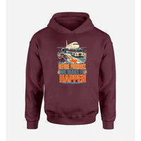 Thumbnail for SIGNAL 578 - Before Pushback We Make It Happen design on dark red hoodie single side