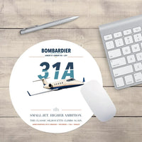 Thumbnail for Bombardier Learjet 31A design on white round mouse pad