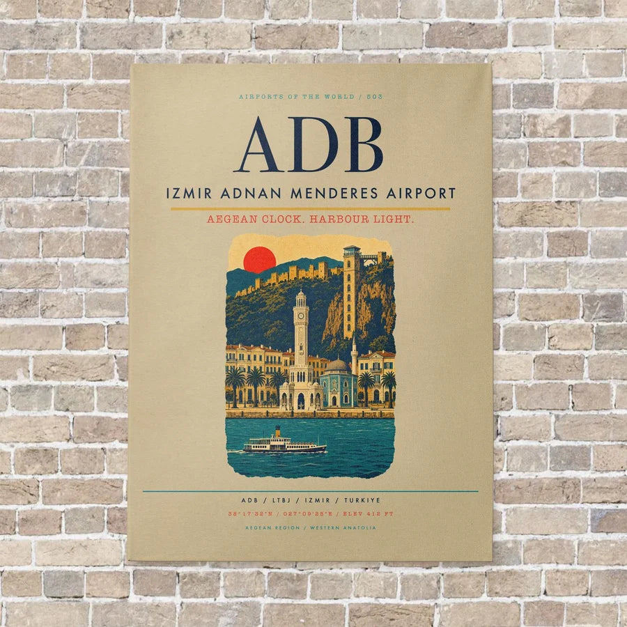 Izmir Adnan Menderes Airport ADB - Canvas No Frame - Beige