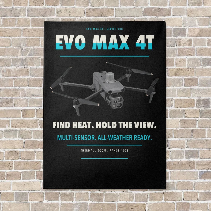 Autel EVO Max 4T vertical canvas print - no frame - black background