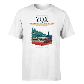 Single-Side Printing — Gander International Airport (YQX) Double-Side T-Shirt