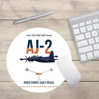 Thumbnail for AJ-2 Savage Tanker design on white round mouse pad