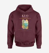Thumbnail for Kuopio Airport (KUO) design on dark red hoodie single-side print