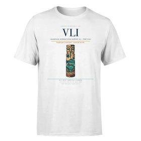 Single-Side Printing — Bauerfield International Airport (VLI) Double-Side T-Shirt