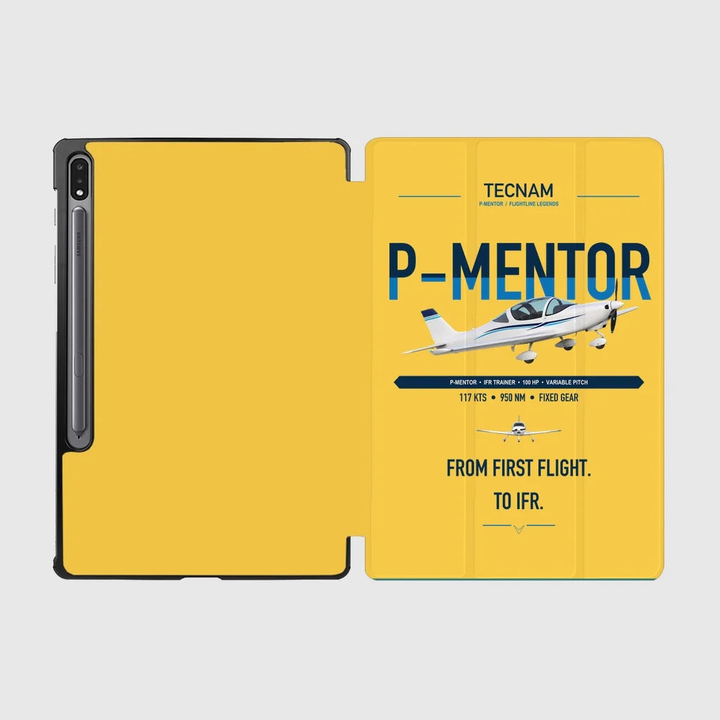 Tecnam P-Mentor design on yellow samsung tablet tablet case