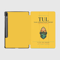 Thumbnail for Tulsa International Airport (TUL) design on yellow samsung tablet tablet case