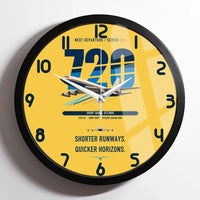 Thumbnail for Boeing 720B design on yellow framed wall clock
