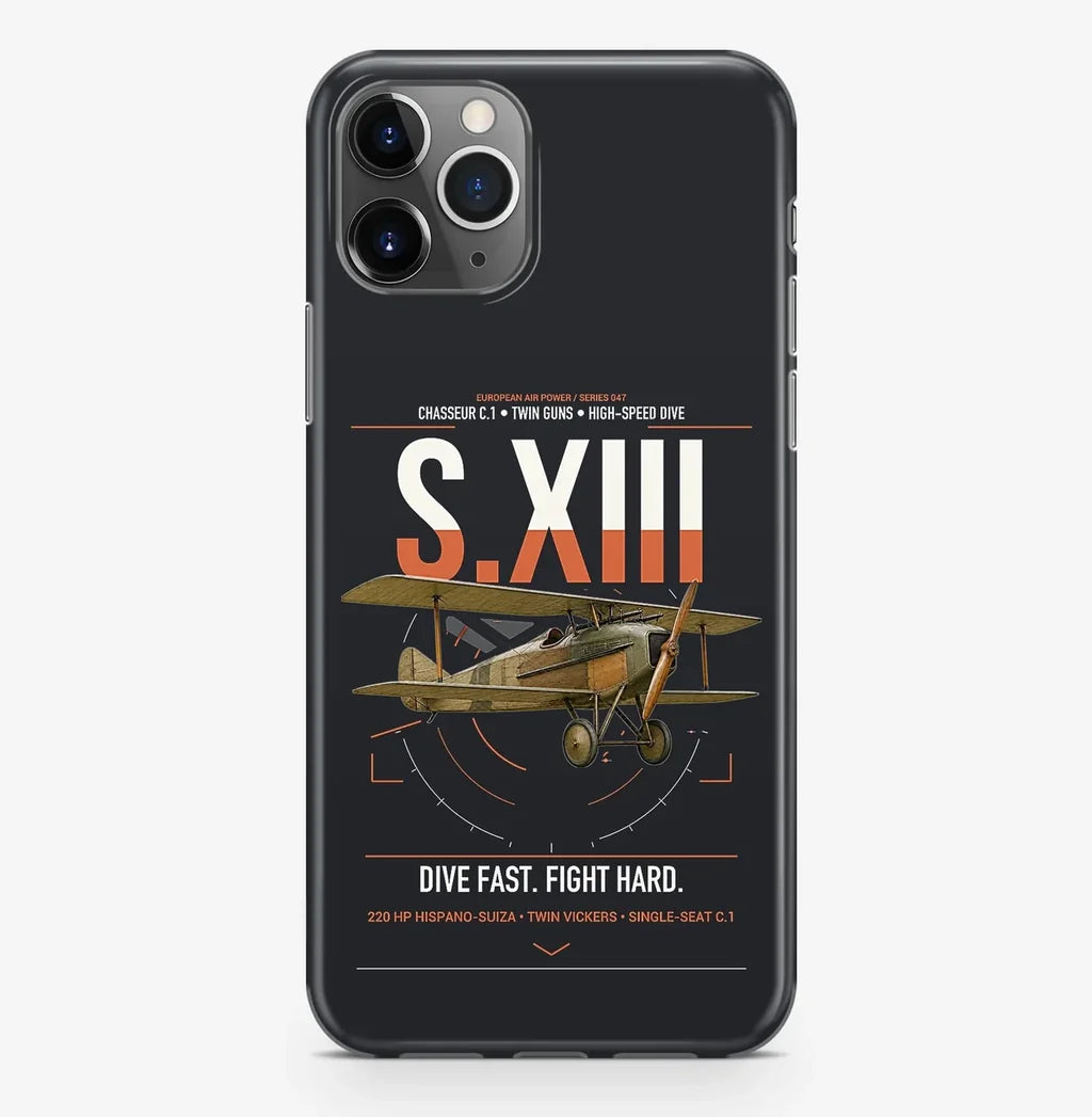 SPAD S.XIII C.1 design on black magsafe iphone case, for iPhone Pro Max