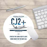 Thumbnail for Cessna Citation CJ2+ design on white round mouse pad