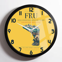 Thumbnail for Manas International Airport (FRU) design on yellow framed wall clock