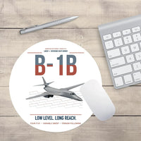 Thumbnail for B-1B Lancer design on white round mouse pad
