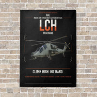 Thumbnail for HAL LCH Prachand vertical canvas print - no frame - black background