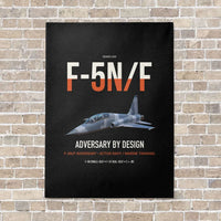 Thumbnail for F-5N F Adversary vertical canvas print - no frame - black background