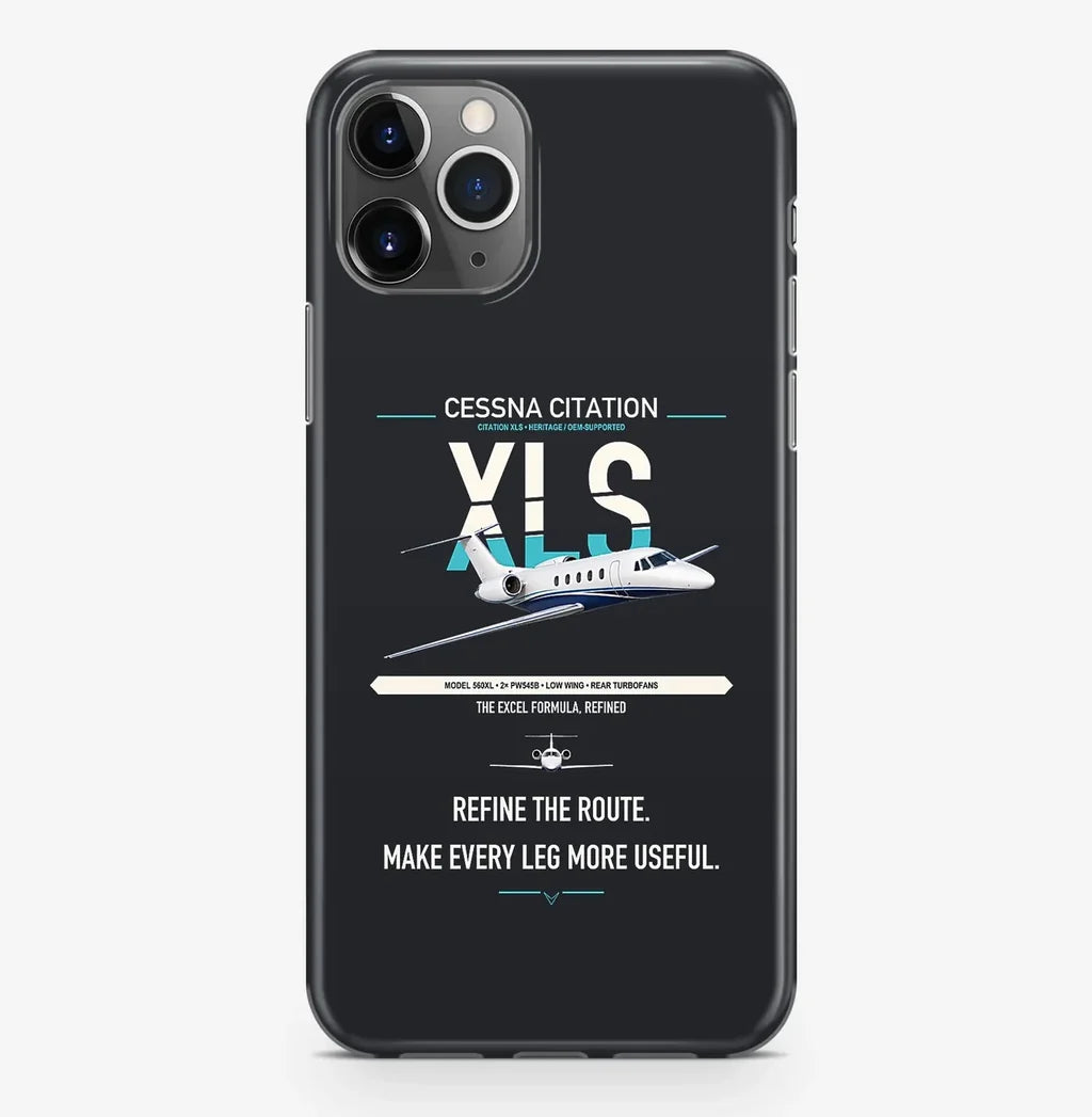 Cessna Citation XLS design on black magsafe iphone case, for iPhone Pro Max