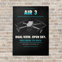 Thumbnail for DJI Air 3 vertical canvas print - no frame - black background