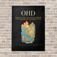 Thumbnail for Ohrid St. Paul the Apostle Airport OHD vertical canvas print - no frame - black background