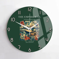 Thumbnail for VINTAGE G4073 - The Empire Mail - Designed Wall Clocks design on darkgreen no-frame