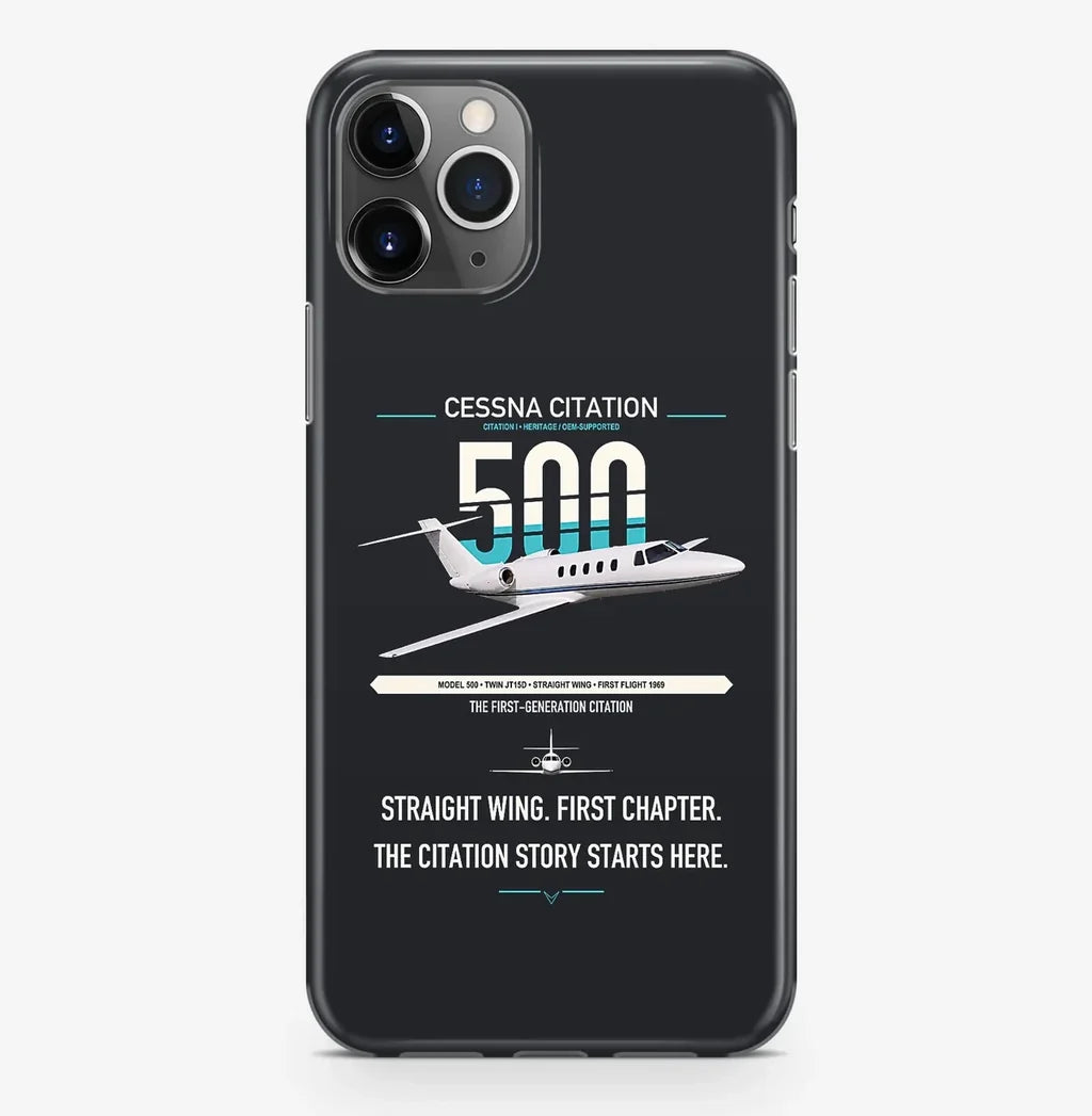 Cessna Citation 500 - Citation I design on black magsafe iphone case, for iPhone Pro Max
