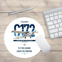 Thumbnail for Cessna 172 Skyhawk design on white round mouse pad