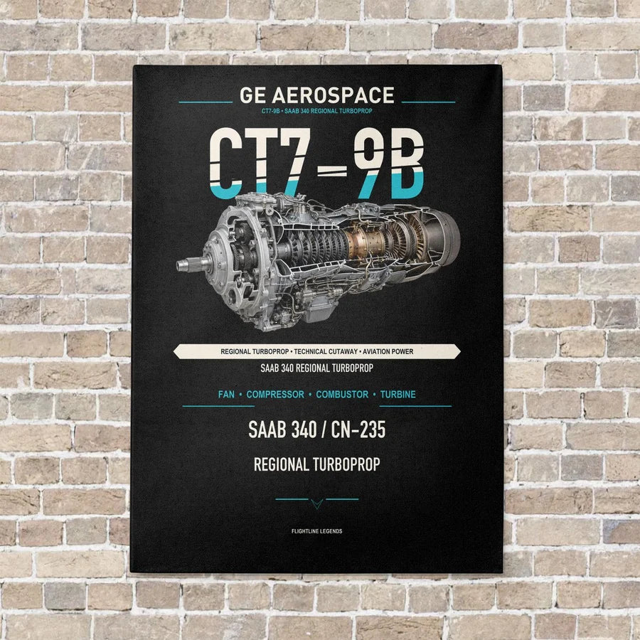 CT7-9B vertical canvas print - no frame - black background