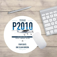 Thumbnail for Tecnam P2010 design on white round mouse pad
