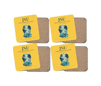 Thumbnail for Juneau International Airport (JNU) design on yellow 4 pieces set coaster