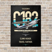 Thumbnail for Cessna 182 Skylane vertical canvas print - no frame - black background