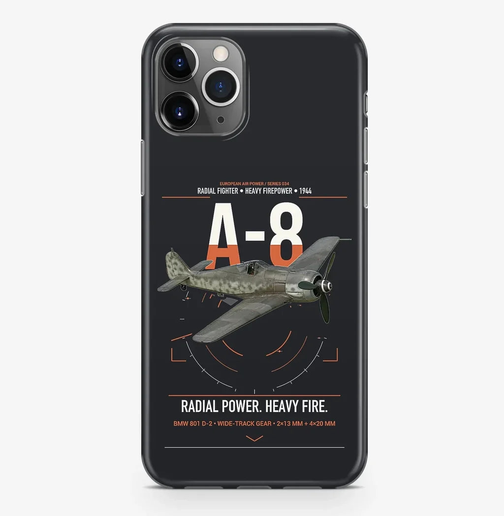 Focke-Wulf Fw 190A-8 design on black magsafe iphone case, for iPhone Pro Max