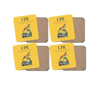 Thumbnail for Casper–Natrona County International Airport (CPR) design on yellow 4 pieces set coaster