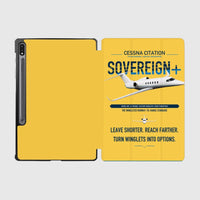 Thumbnail for Cessna Citation Sovereign+ design on yellow samsung tablet tablet case