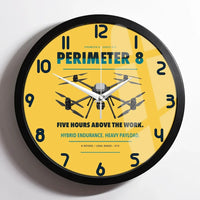Thumbnail for Skyfront Perimeter 8 design on yellow framed wall clock