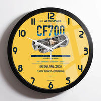 Thumbnail for CF700 design on yellow framed wall clock