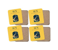 Thumbnail for Friedman Memorial Airport (SUN) design on yellow 4 pieces set coaster