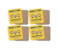 Thumbnail for DJI Mavic 2 Pro design on yellow 4 pieces set coaster