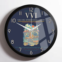 Thumbnail for Viru Viru International Airport VVI Wall-Clock Framed - Navy Blue