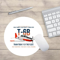 Thumbnail for T-6B Texan II Naval Aviator Training design on white round mouse pad