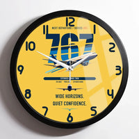 Thumbnail for Boeing 767-300ER design on yellow framed wall clock