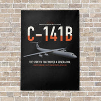 Thumbnail for C-141B Starlifter vertical canvas print - no frame - black background