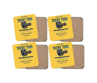 Thumbnail for Embraer ERJ145 design on yellow 4 pieces set coaster