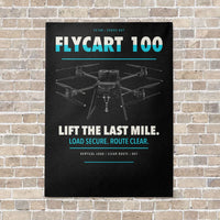 Thumbnail for DJI FlyCart 100 vertical canvas print - no frame - black background
