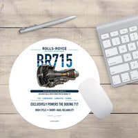 Thumbnail for BR715 design on white round mouse pad