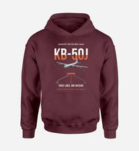 Thumbnail for KB-50J Superfortress design on dark red double-side hoodie, single-side print