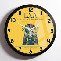 Thumbnail for Lhasa Gonggar International Airport (LXA) design on yellow framed wall clock