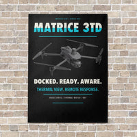 Thumbnail for DJI Matrice 3TD vertical canvas print - no frame - black background