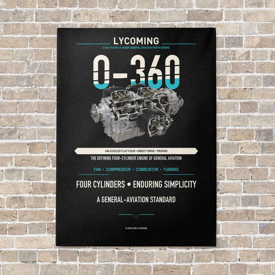 O-360 vertical canvas print - no frame - black background