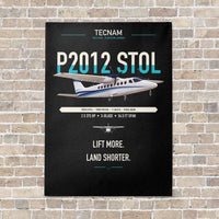 Thumbnail for Tecnam P2012 STOL vertical canvas print - no frame - black background