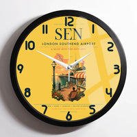 Thumbnail for London Southend Airport (SEN) design on yellow framed wall clock
